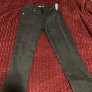Black straight jeans